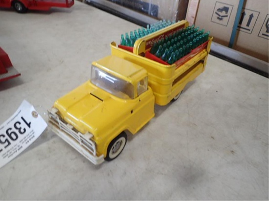 Yellow Coca-Cola Truck w/ Bottles