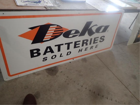 Deka Battery Single Sided Metal Sign