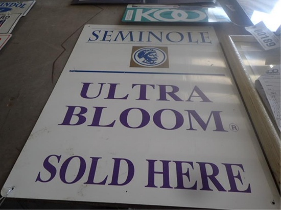 "Seminol Ultra Bloom" Metal Single Sided Sign