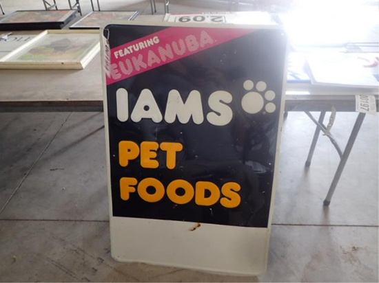 "Iams" Single Sided Metal Sign
