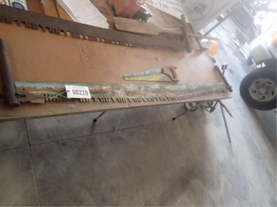 Painted Crosscut Saw & Painted Handsaw