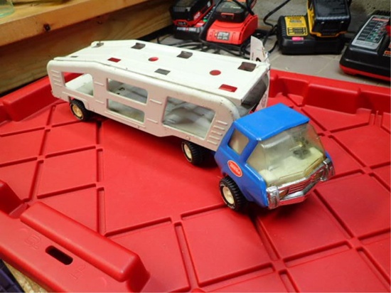 1970's Tonka Car Hauler & Double Decker Trailer