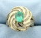 Natural Emerald And Diamond Ring