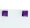 Modern 2ct Tw Amethyst Square Cut Stud Earrings