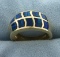 Natural Opal Band Ring In 14k Gold