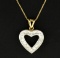 I Love You Diamond Heart Pendant With Chain