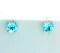 2ct Tw Sky Blue Topaz Stud Earrings