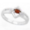 Art Deco Inspired Garnet And Diamond Ring In Sterling Silver