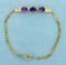 7 1/4 Inch Amethyst Bracelet