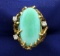 Large Turquoise And Diamond Ring