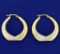 Designer Yellow And White Gold Hoop Earrings