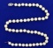 Antique Cultured Pearl Necklace With Diamond Clasp