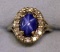 Star Sapphire And Diamond Ring