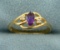 Diamond And Amethyst Ring