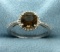 Smokey Topaz And Diamond Ring