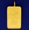 5g Fine Gold Credit Suisse Bar Pendant