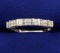 Round And Baguette Diamond Band Ring