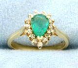 Emerald And Diamond Ring