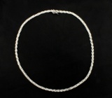 18 Inch Long 14k White Gold Chain