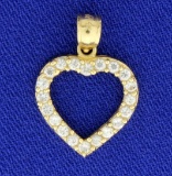 1/2ct Tw Diamond Heart Pendant