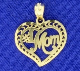 #1 Mom Heart Pendant