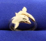 14k Dolphin Ring