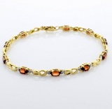 2.5ct Tw Garnet Line Bracelet