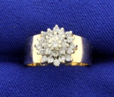 1/2 Ct Tw Diamond Cluster Ring