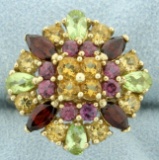 5.5 Ct Tw Multi Colored Gemstone Ring