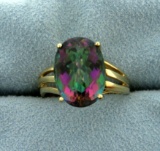 6 Ct Mystic Topaz Ring