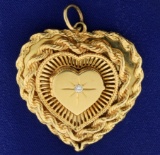 Heart Locket Diamond Pendant