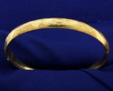 Engraved Bangle Bracelet