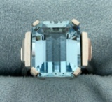 Over 9ct Aquamarine Ring