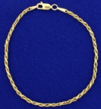 7 3/4 Inch Rope Style Bracelet
