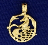 14k Gold Coral Reef Pendant