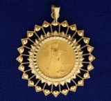 1/10oz Gold American Eagle Coin Pendant