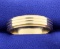 Wide 6mm Men's Wedding Band With Banded Design