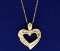 1/4 Ct Tw Diamond Heart Pendant With Chain