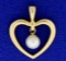 Heart Pendant With Pearl