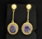 18k 10 Ct Tw Amethyst Dangle Earrings