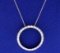 1/2 Ct Tw Diamond Circle Pendant With Chain