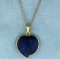 Lapis Peach Shaped Necklace