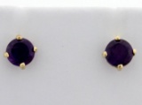 Amethyst Stud Earrings