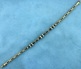 18k Gold Diamond And Sapphire Bracelet