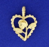 14k Heart Pendant