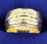 Wide Gold Band Ring