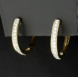 3/4 Ct Tw Diamond Hoop Earrings