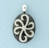 1 Ct Tw Black & White Diamond Pendant