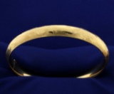 Etched 14k Hinged Bangle Bracelet