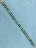 13 Ct Blue Topaz Bracelet